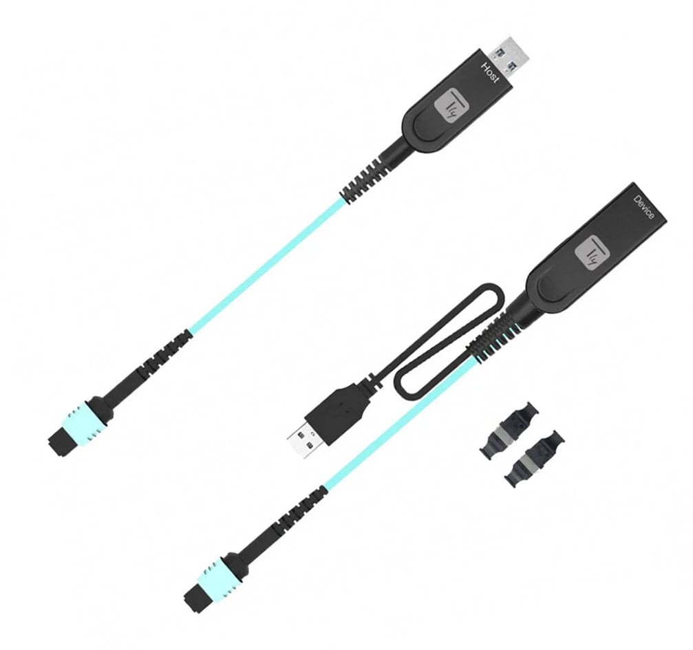 Extender USB 5Gbps su Cavo in Fibra Ottica MPO 100m