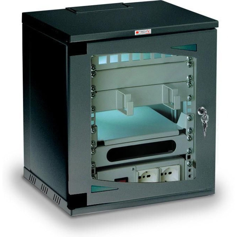 Armadio Rack 10" a Muro 7 Unità Nero