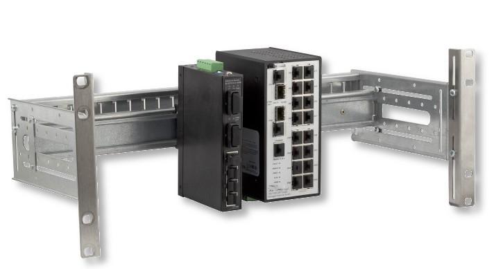 Supporto Guida DIN 4U per Armadi Rack 19" Grigio