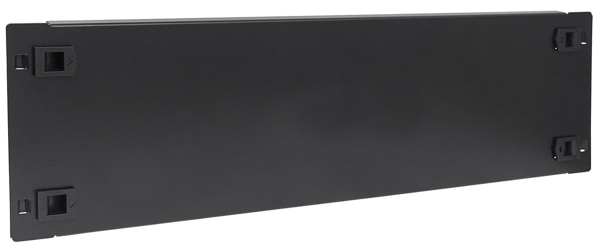 Pannello Cieco Toolless a Clip per Armadi Rack 19" 3U Nero