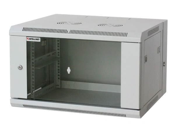 Armadio Rack 19" a muro 15 unità due sezioni Grigio