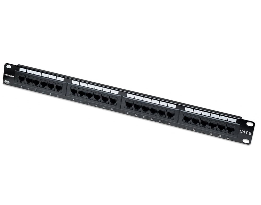 Pannello Patch UTP 24 posti RJ45 cat. 6