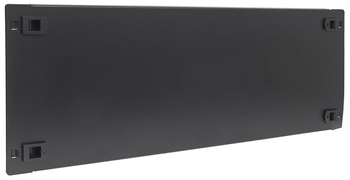 Pannello Cieco Toolless a Clip per Armadi Rack 19" 4U Nero