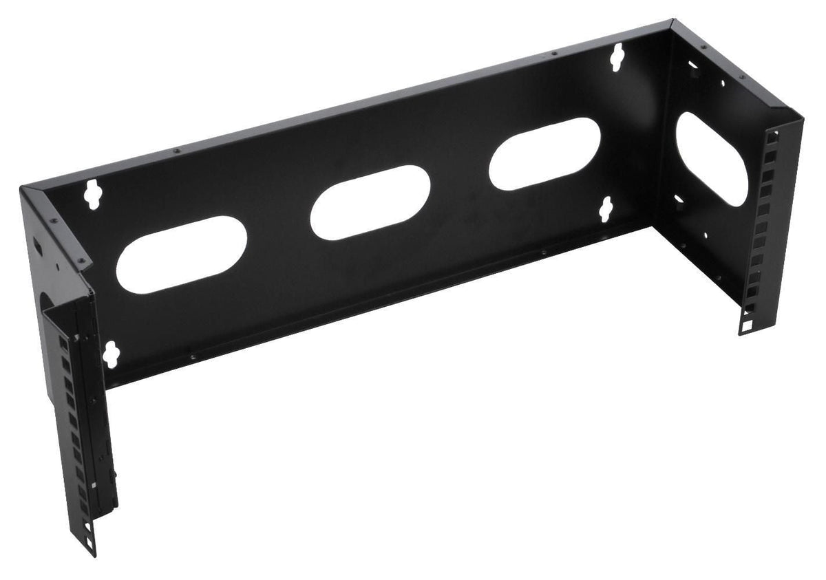 Staffa di Montaggio da Muro 19" Easyline 4U con 3 Fori Nero