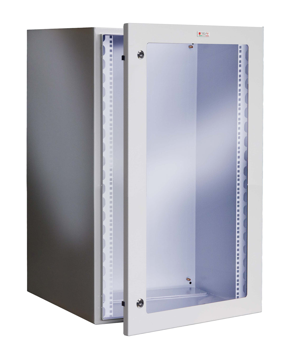 Armadio Rack 19" a muro 17U grigio IP65 porta vetro prof. 600 mm