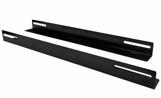 Coppia staffe a L Laterale per Rack 19" a Muro Prof. 600mm Nero