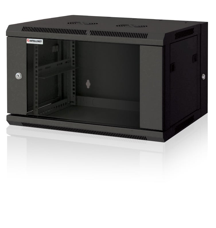 Armadio Rack 19" a muro 9 unità due sezioni Nero