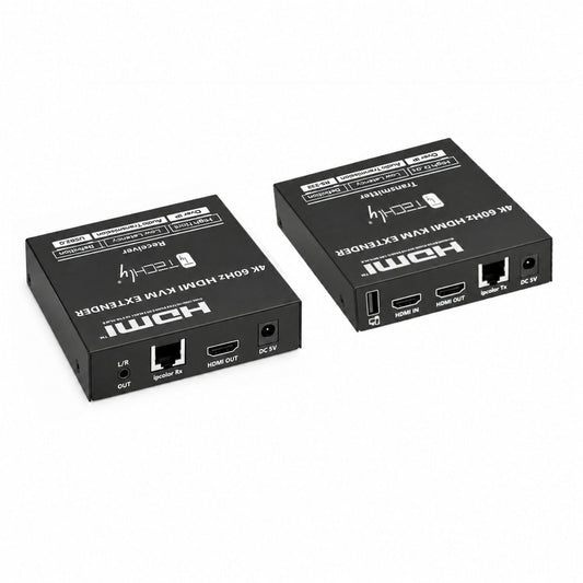 KVM HDMI 4K@60Hz Extender Fino a 120m Nero
