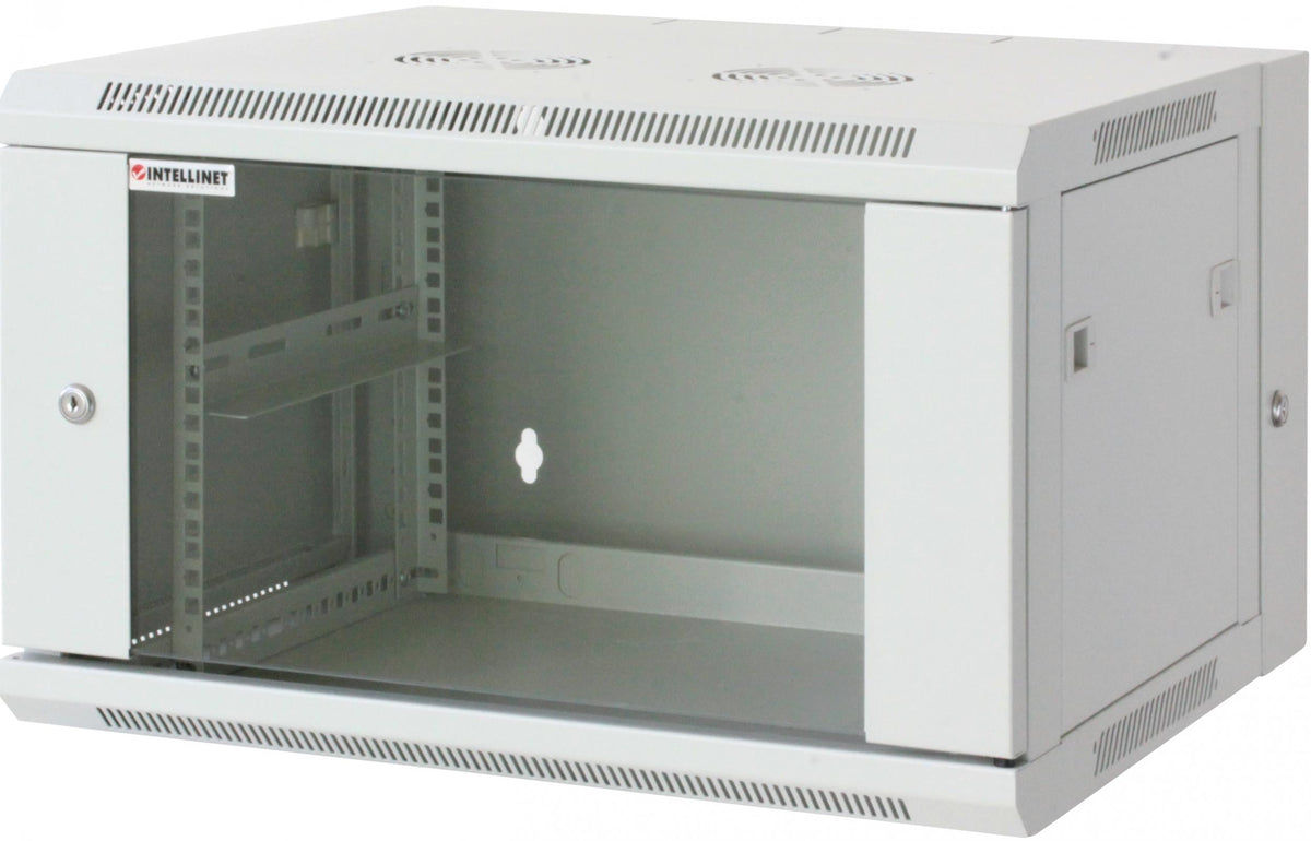 Armadio Rack 19" a muro 9 unità due sezioni Grigio