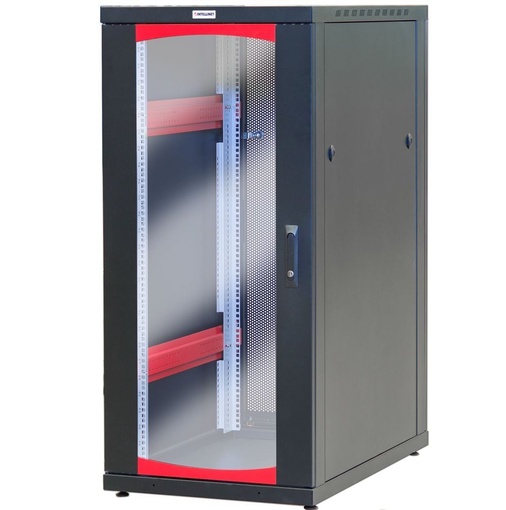 Armadio Server Rack 19" 600x1000 27 Unita' Nero serie Ideal