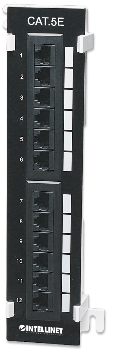 Pannello Patch 12 Porte UTP Cat5e Installazione a Muro