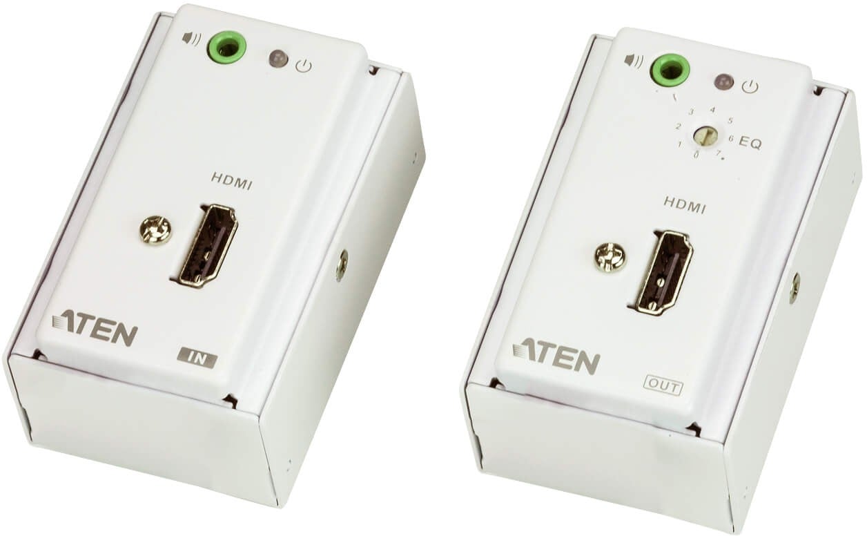 Estensore HDMI/Audio Cat5 con piastra a parete 1080p 40m, VE807