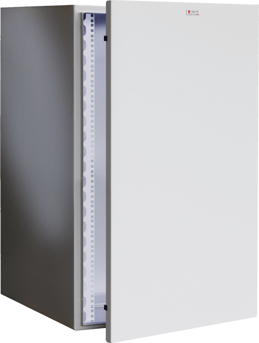 Armadio Rack 19" a muro 17U grigio IP65 porta cieca prof. 400 mm