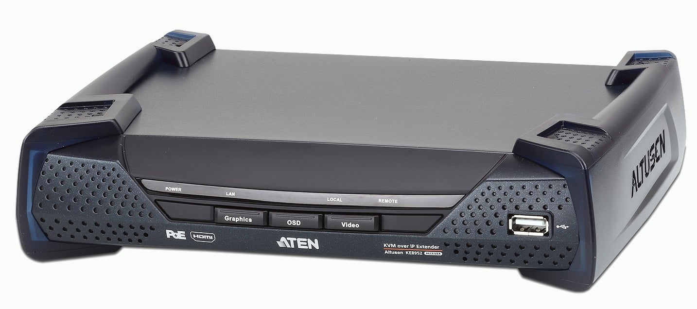 Ricevitore KVM over IP a schermo singolo 4K HDMI con PoE, KE8952R