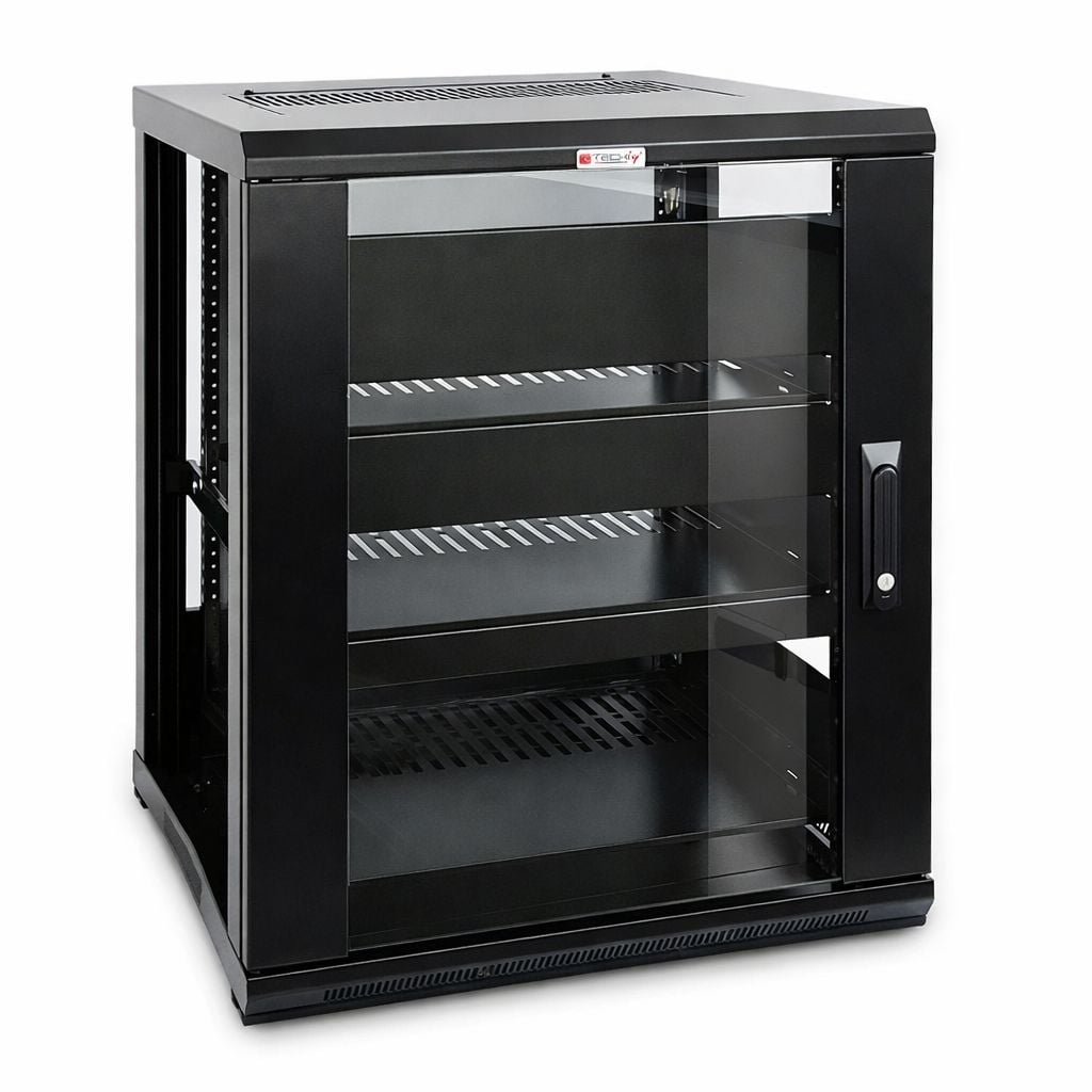 Armadio Rack 19" 600x600 15U per Audio Video Nero