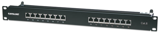 Pannello patch STP 16 posti RJ45 cat. 6