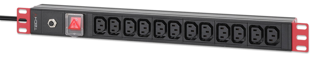 Multipresa 12 Posti VDE da Rack 19" con Interruttore Spina C20 1U