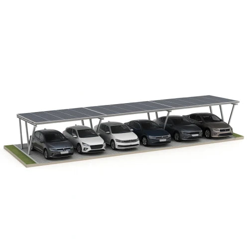 Pensilina fotovoltaica Synerga VICA GPV-105-06 per 6 veicoli 3x2