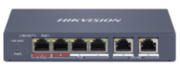Hikvision DS-3E1106HP-EI - SWITCH SMART MANAGED 4 PORTE POE + UPLINK