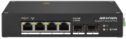 Hikvision DS-3T0506HP - INDUSTRIALE GIGABIT HI-POE DIN + UPLINK GIGABIT SFP UNMANAGED