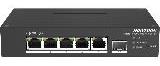Hikvision DS-3T1306P-SI/HS - INDUSTRIALE 10/100 POE DIN + UPLINK GIGABIT SMART MANAGED