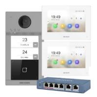 Hikvision DS-KIS604-S/Bi-family - KIT BIFAMILIARE