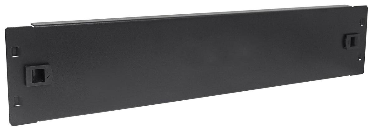 Pannello Cieco Toolless a Clip per Armadi Rack 19" 2U Nero