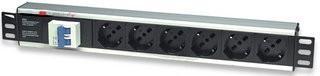 Multipresa 6 Posti da Rack 19" con Magnetotermico Spina Italiana 1,5U