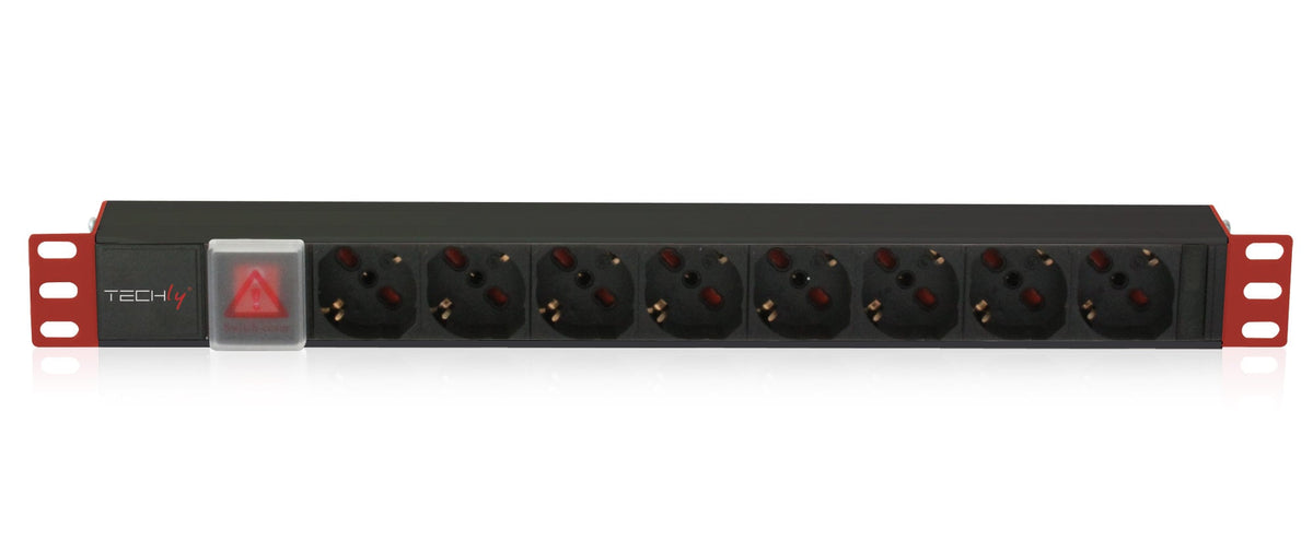 Multipresa 8 Posti da Rack 19" con Interruttore Spina Italiana 1U