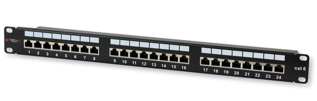 Pannello Patch STP 24 Posti RJ45 Cat.6 Techly