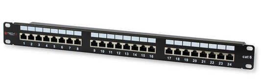 Pannello Patch STP 24 Posti RJ45 Cat.6 Techly