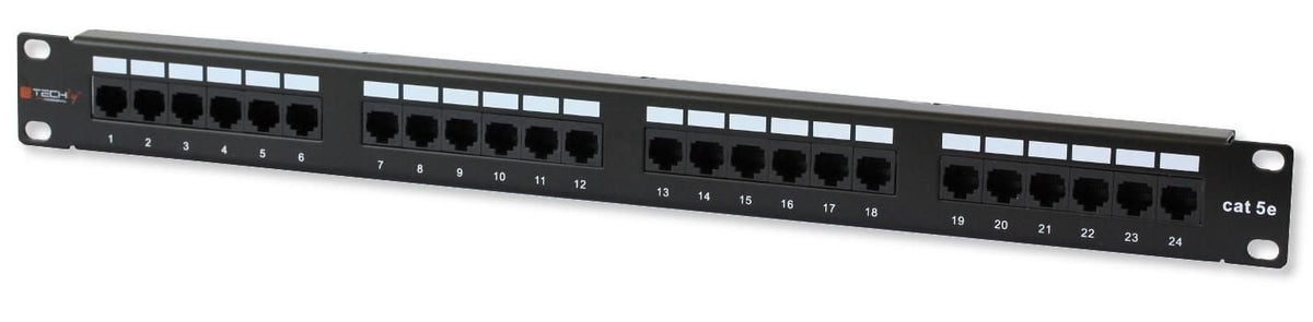 Pannello Patch UTP 24 Posti RJ45 Cat.5E Techly