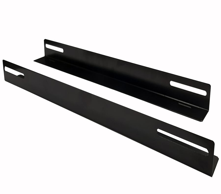 Coppia staffe a L Laterale per Rack 19" a Muro Prof. 450mm Nero