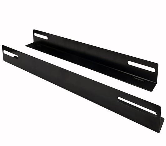 Coppia staffe a L Laterale per Rack 19" a Muro Prof. 450mm Nero