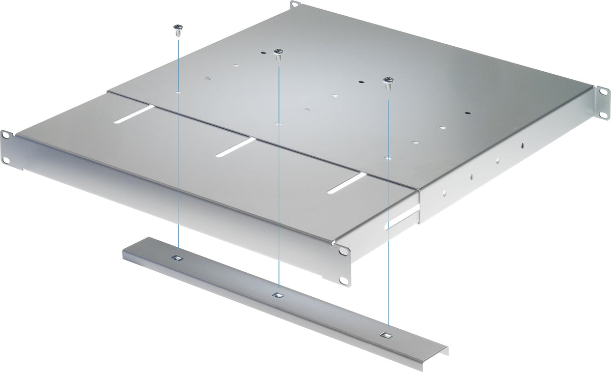 Mensola estensibile per Rack 19" 1U Grigio 4 punti