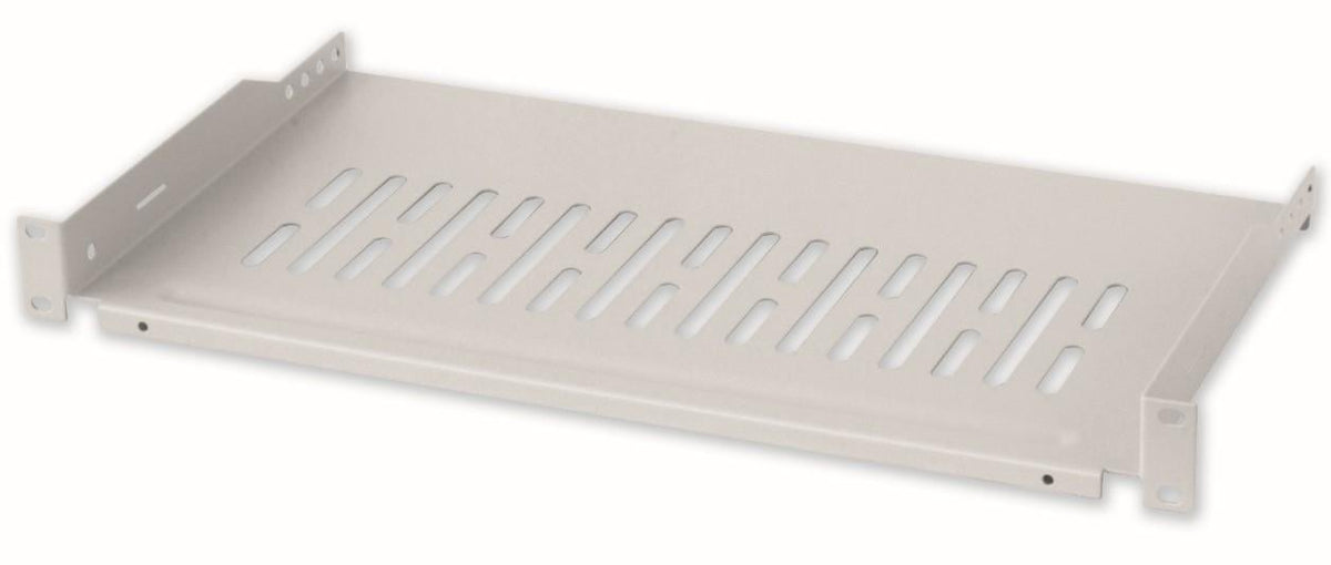 Mensola per Rack 19" 255 mm 1U Grigia 2 punti