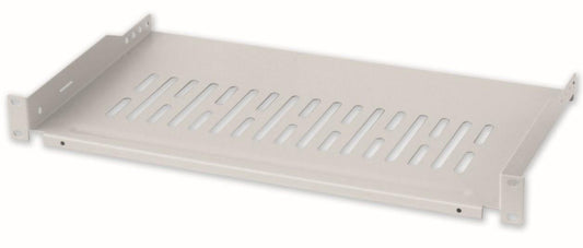 Mensola per Rack 19" 255 mm 1U Grigia 2 punti