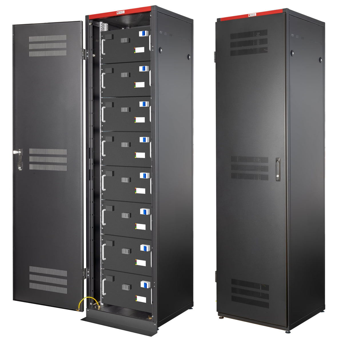 Armadio Rack 19" 600x600 47U per Batterie Fotovoltaico Nero TECHLY PROFESSIONAL