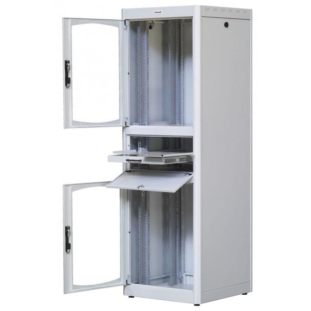 Armadio Rack 19" 600x800 38U con Ripiano Tastiera Grigio INTELLINET