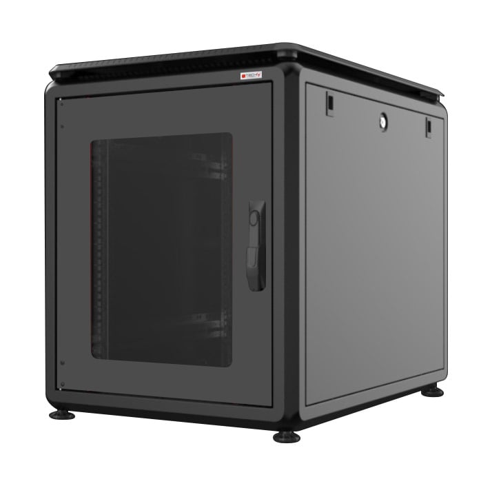 Armadio Rack 19" 600x800 12 Unità Nero da sotto-scrivania serie Evolution TECHLY PROFESSIONAL