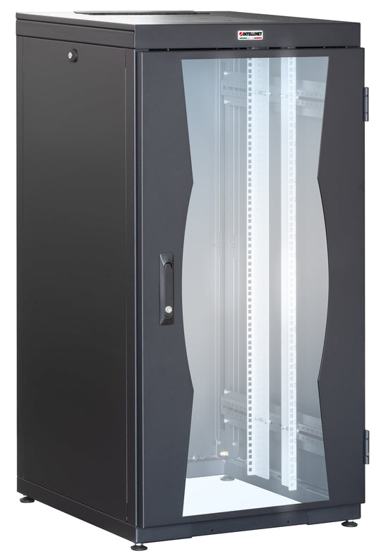 Armadio NetRack 19" 600x600 24 Unità Nero da Assemblare INTELLINET